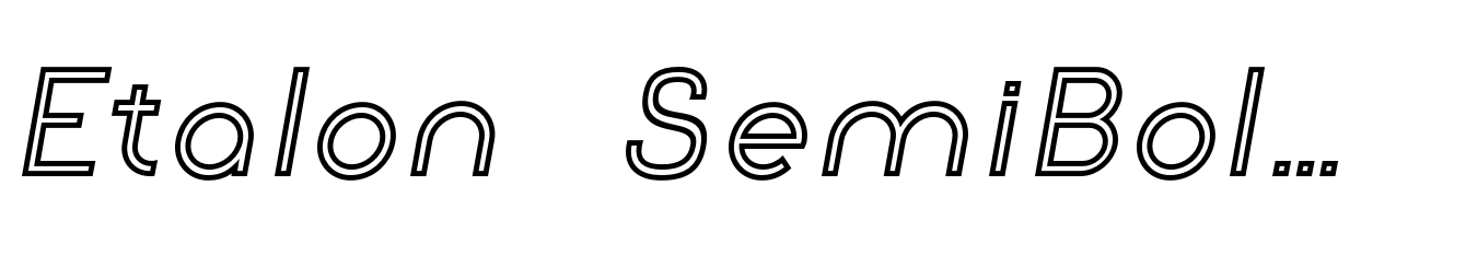 Etalon SemiBold Italic Stroked